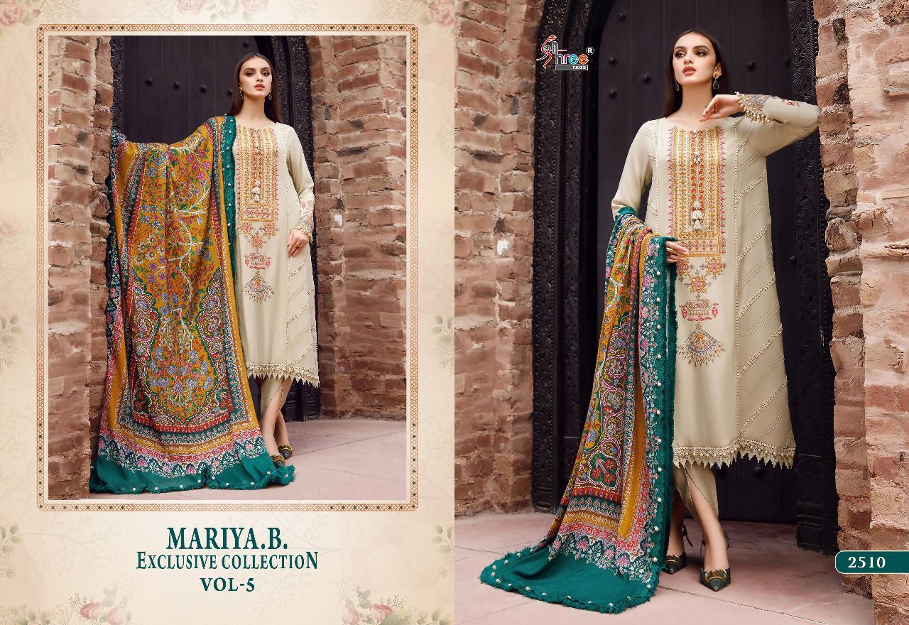 Shree Mariya B Exclusive Collection Vol 5 Ethnic Wear Wholesale Pakistani Salwar Suit